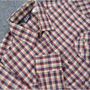 Vintage 70s Levis Shirt Mens Medium Made in USA Plaid‎ Western Rodeo Button Up